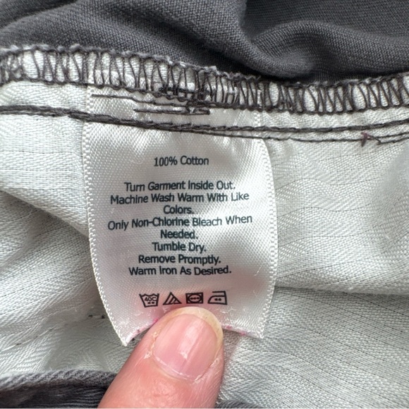 Eddie Bauer Cropped Pants Blakely Fit Women's 14 Gray Mid Rise Cotton Hiking - Picture 8 of 13